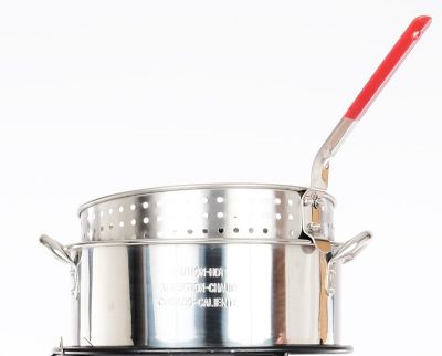 Image showing  10 qt. King Kooker Aluminum Fry Pan with Punched Basket