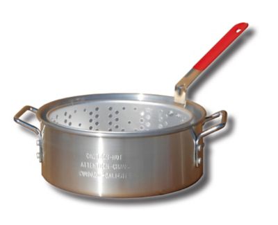Image showing  10 qt. King Kooker Aluminum Fry Pan with Punched Basket