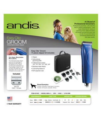 Image showing  Easy Clip Groom Detachable Blade Pet Clipper Kit, Blue