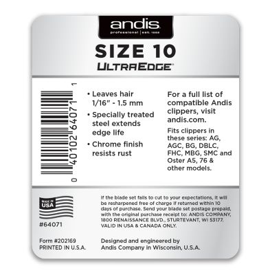 Image showing  #10 UltraEdge Detachable Clipper Blade