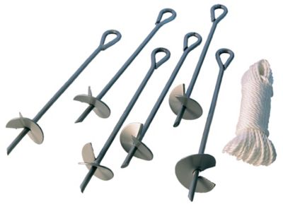 ShelterLogic 15 in. Auger Reusable Canopy Anchors, 6-Pack