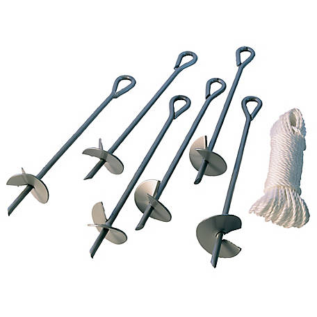 6 Heavy Duty Single Stake Swivels Tapping Earth Anchor Trapping 