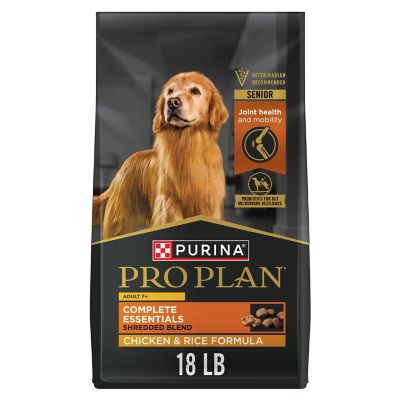 Purina Pro Plan Senior Dog Food With Probiotics for Dogs, Shredded Blend Chicken & Rice Formula