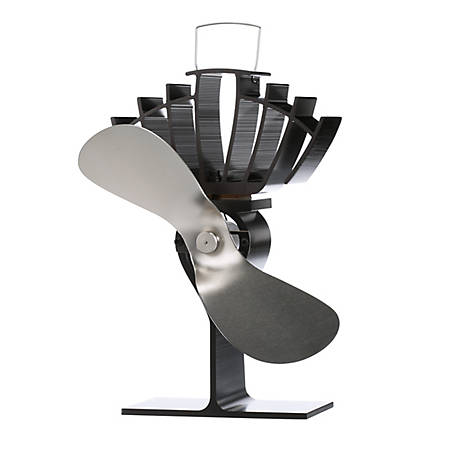 Fireplace Fans Heat Powered Stove Fan for Log Wood Burner Wood Stove Fan 4 Blade Black Eco Fan for Efficient Heat Distribution 