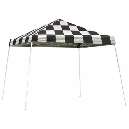 ShelterLogic Checkered Flag Cover with Angled Legs for 10' x 10' Retractable Sports Awning Canopies