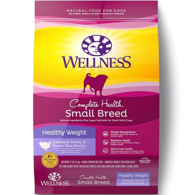 Wellness Complete Health Small Breed Adult Healthy Weight Natural Turkey and Brown Rice Recipe Dry Dog Food