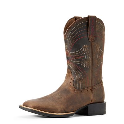 Ariat Men's Sport Wide Square Toe Western Boots The Ariat Men's Sport Western Boots combine style and functionality seamlessly