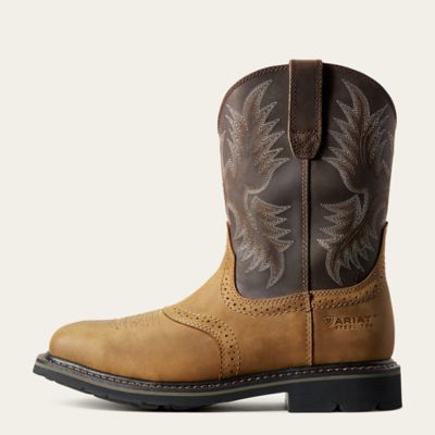 Image showing  Men's Sierra Wide Square Steel Toe Work Boots, Light Brown