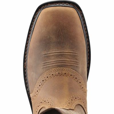 Image showing  Men's Sierra Wide Square Steel Toe Work Boots, Light Brown