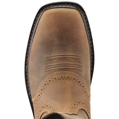 Image showing  Men's Sierra Wide Square Steel Toe Work Boots, Light Brown