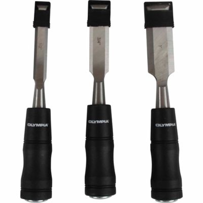 Olympia Tools 1/2 in., 3/4 in. and 1 in. Wood Chisel Set, 3 pc.