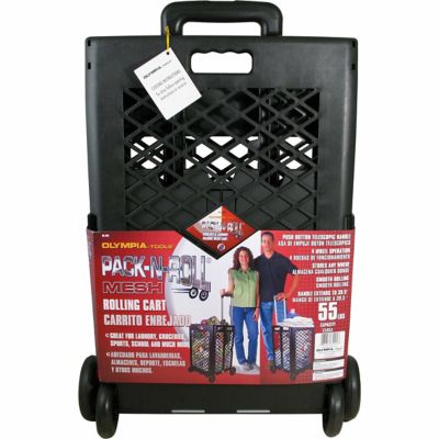Image showing  55 lb. Capacity Pack-N-Roll Mesh Rolling Cart