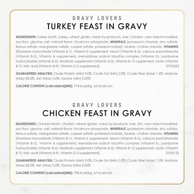 Image showing  Gravy Lovers Poultry & Beef Gourmet Wet Cat Food Variety pk., 24/3 oz.