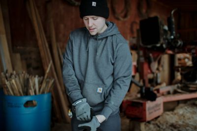 Image showing 6 th Carhartt Men's Rain Defender Loose Fit Heavyweight Hoodie