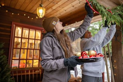 Image showing  Men's Rain Defender Loose Fit Heavyweight Quarter-Zip Mock Hoodie