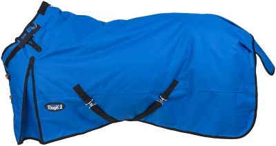 Tough-1 1200D Waterproof Poly Horse Turnout Blanket, 250 Fill, Snuggit Neck, Royal Blue