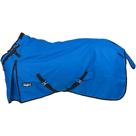 Tough-1 1200D Waterproof Poly Horse Turnout Blanket, 250 Fill, Snuggit Neck, Royal Blue