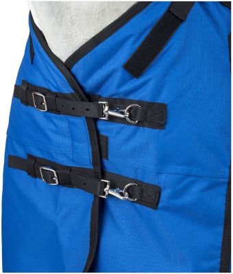 Image showing  250g/1200D Nylon Waterproof Horse Turnout Blanket, Snuggit Neck, Royal Blue