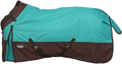 Image showing 0 th Tough1 300g/1200D Poly Waterproof Horse Turnout Blanket with Adjustable Snuggit Neck