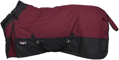 Tough-1 300g/1200D Poly Waterproof Horse Turnout Blanket with Adjustable Snuggit Neck