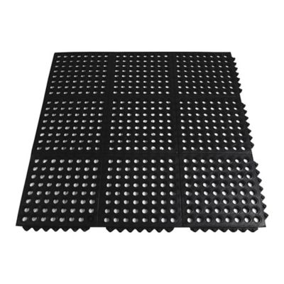 Rubber anti-slip mat, straight 100 x 100 cm - Stable equipment