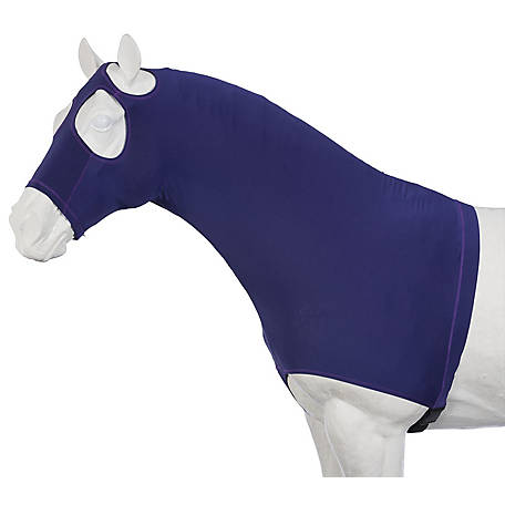 WEATHERBEETA ROMA LYCRA STRETCH HOOD WITH ZIP UP NECK HORSE PONY FACE MANE COVER 