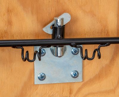 Image showing  0.5-Bale Hay Hoops Collapsible Wall Hay Feeder, Black