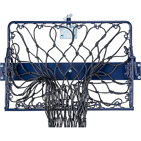 Tough-1 0.5-Bale Original Hay Hoops Collapsible Wall Hay Feeder with Net, Hammered Finish, Royal Blue