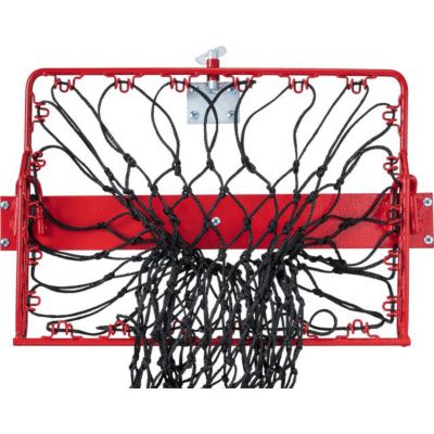 Tough-1 0.5-Bale Original Hay Hoops Collapsible Wall Hay Feeder with Net, Hammered Finish, Red