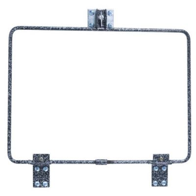Tough1 Hay Hoops Collapsible Wall Hay Feeder Frame, Black/Silver