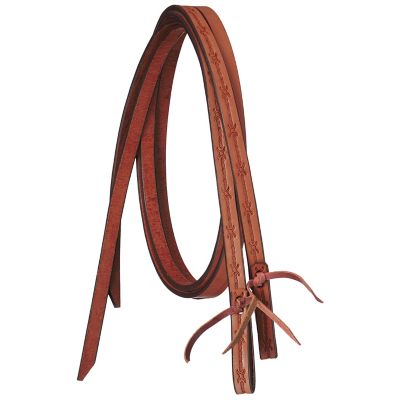 Tough1 Premium Leather Split Reins, 5/8 in. x 8 ft.
