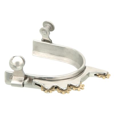 Tough-1 Women's Kelly Silver Star Humane Rowel Spurs