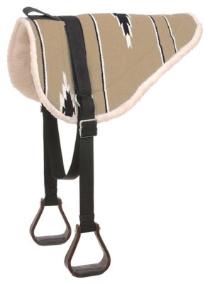 Tough-1 Adult Navajo Bareback Saddle Pad with Polymer Stirrups