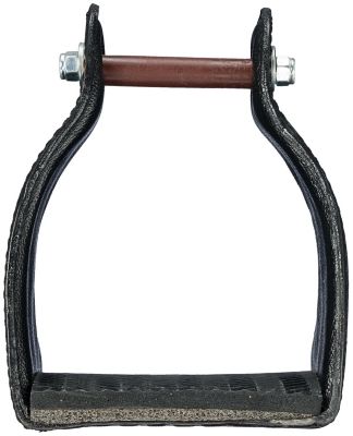 Image showing  Leather-Covered Royal King Endurance Stirrups, 3 in., 2 pk.