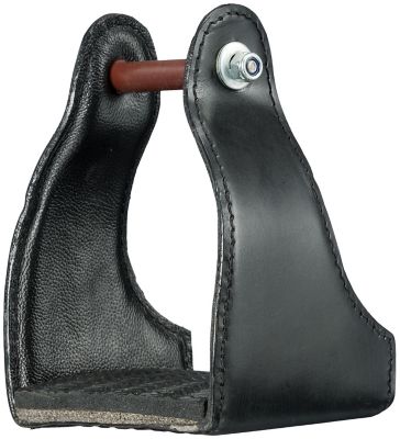Image showing  Leather-Covered Royal King Endurance Stirrups, 3 in., 2 pk.