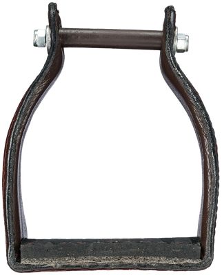 Image showing  Leather-Covered Royal King Endurance Stirrups, 3 in., 2 pk.