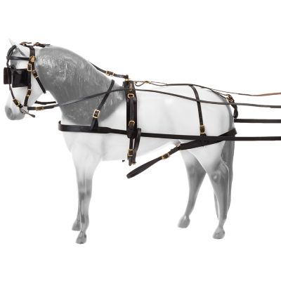 Exclusive Quality leather Driving harness for single horse cart in 4 sizes 