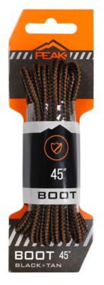 PEAK Boot Laces, Black/Tan, 45 in., 2 pc.