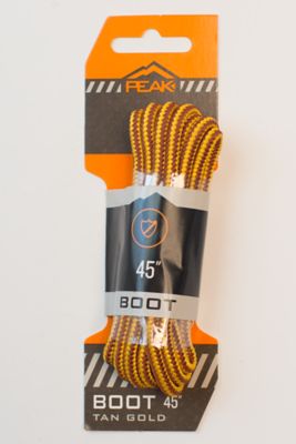 PEAK Boot Laces, Gold, 45 in., 2 pc.
