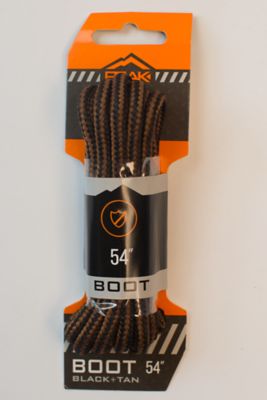 PEAK Boot Laces, Black/Tan, 54 in., 2 pc.