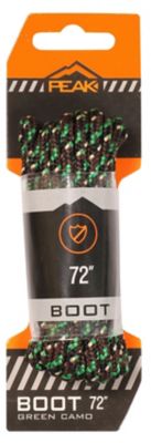 PEAK Boot Laces, Green, 72 in., 2 pc.