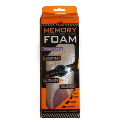 PEAK Women's Memory Foam Insole, Gel Heel, Antimicrobial