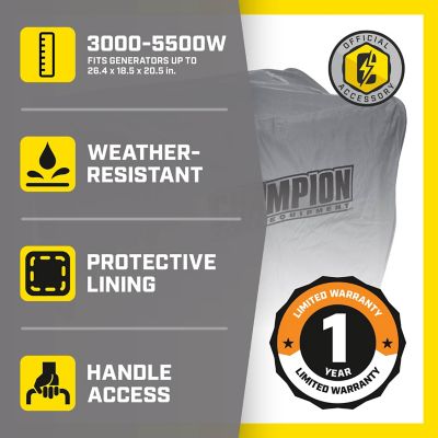 Image showing  Weather-Resistant Generator Storage Cover for 2,800 Watt or Higher Inverter Generators