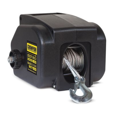 Image showing  12V Electric Marine/Trailer Utility Winch Kit, 2,000 lb.