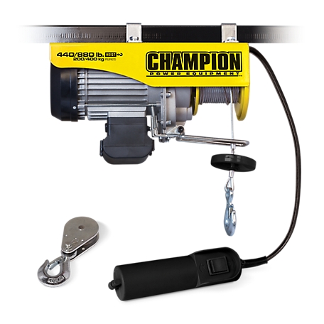 Champion Power Equipment 440 lb./880 lb. 33 ft. Lift Automatic Electric Hoist with Remote Control