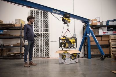 Image showing  440 lb./880 lb. 33 ft./16 ft. Lift Automatic Electric Hoist with Remote Control