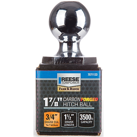 Reese Towpower 3,500 lb. Capacity Interlock Hitch Ball, 1-7/8 in. Ball Diameter, Chrome, 7071133