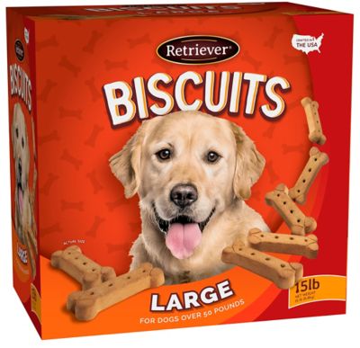 Retriever Large Plain Dog Biscuit Treats, 15 lb.