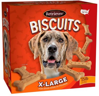 Retriever Extra Large Milk Flavor Dog Biscuit Treats, 15 lb.