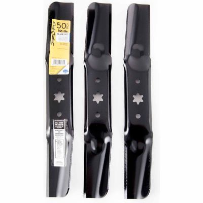 Image showing  50 in. High-Lift Lawn Mower Blades for Cub Cadet Tractors and RZT Mowers, 3-Pack